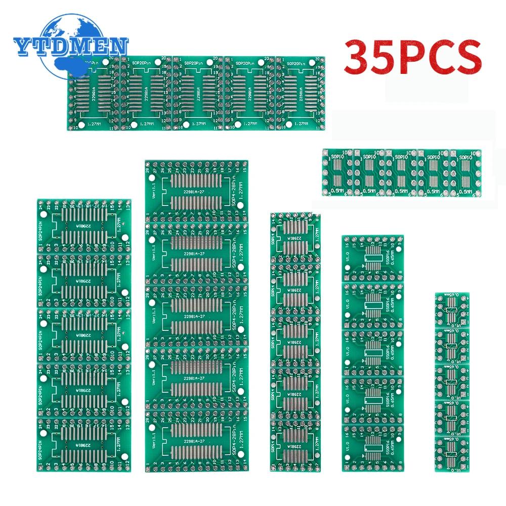 PCB  SMD-DIP  ȯ ÷Ʈ, SOP8, MSOP10, SOP14, SOP16, SOP20, SOP24, SOP28, 7  * 5  = 35 